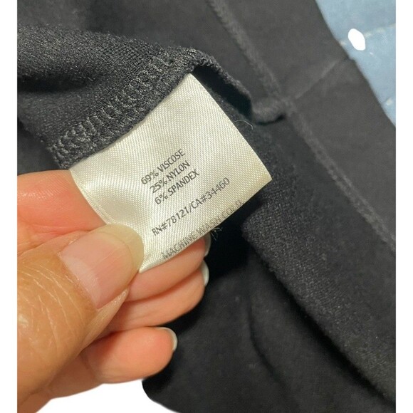 Eileen Fisher Pencil Skirt Black Size Small Viscose/Nylon Long Back Slit Capsule - Picture 8 of 9